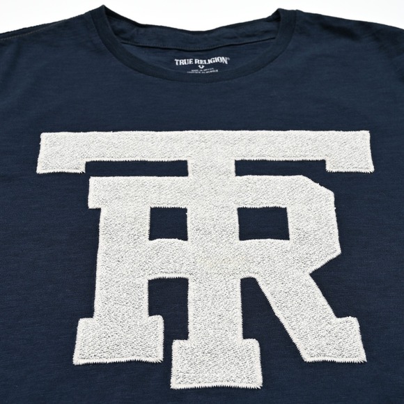 True Religion University of TR Short Sleeve Applique Graphic T-Shirt Large Adult - Picture 7 of 11
